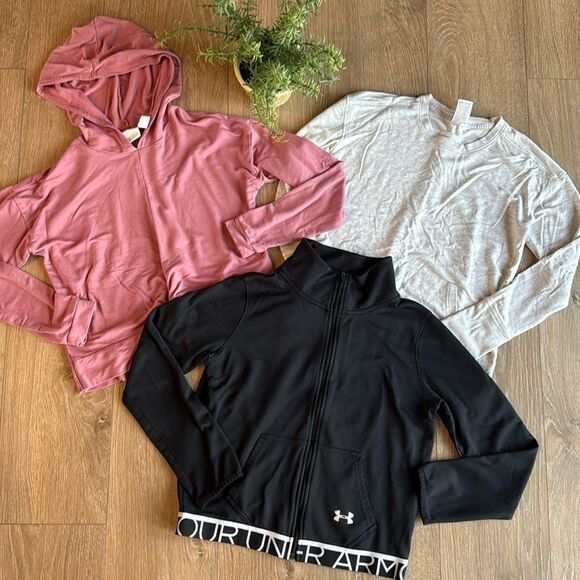 ((3 PIECE)) GIRLS ATHLEISURE SPRING BUNDLE UNDER ARMOUR ZELLA ALL IN MOTION LRG - Picture 1 of 7
